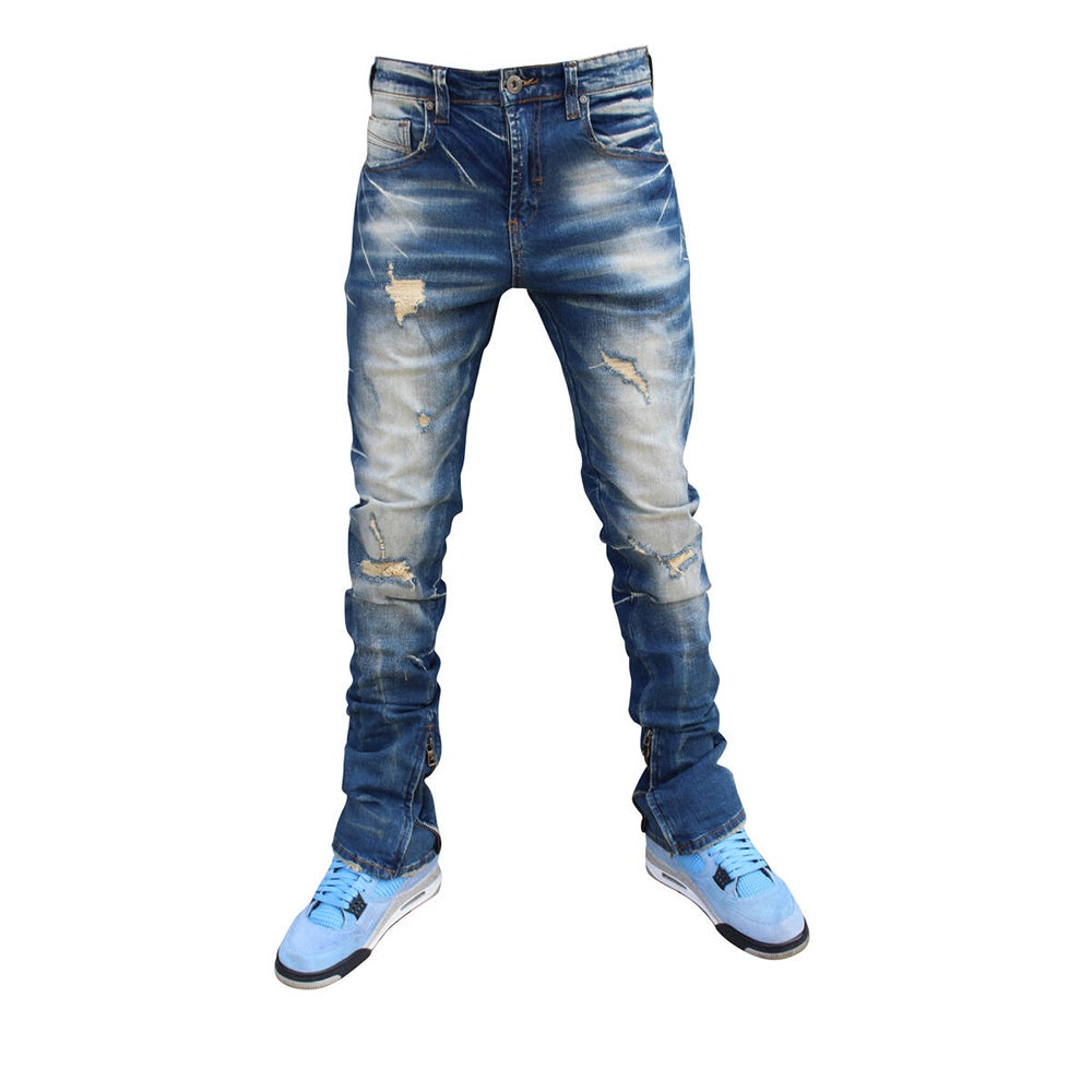 SIWB012/DENIM DTSTRESSED STACK JEANS