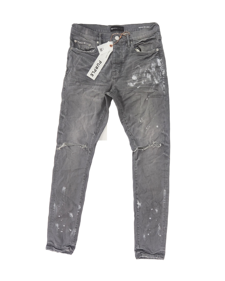 PURP001WGKS/WORN GREY KNEE SLIT
