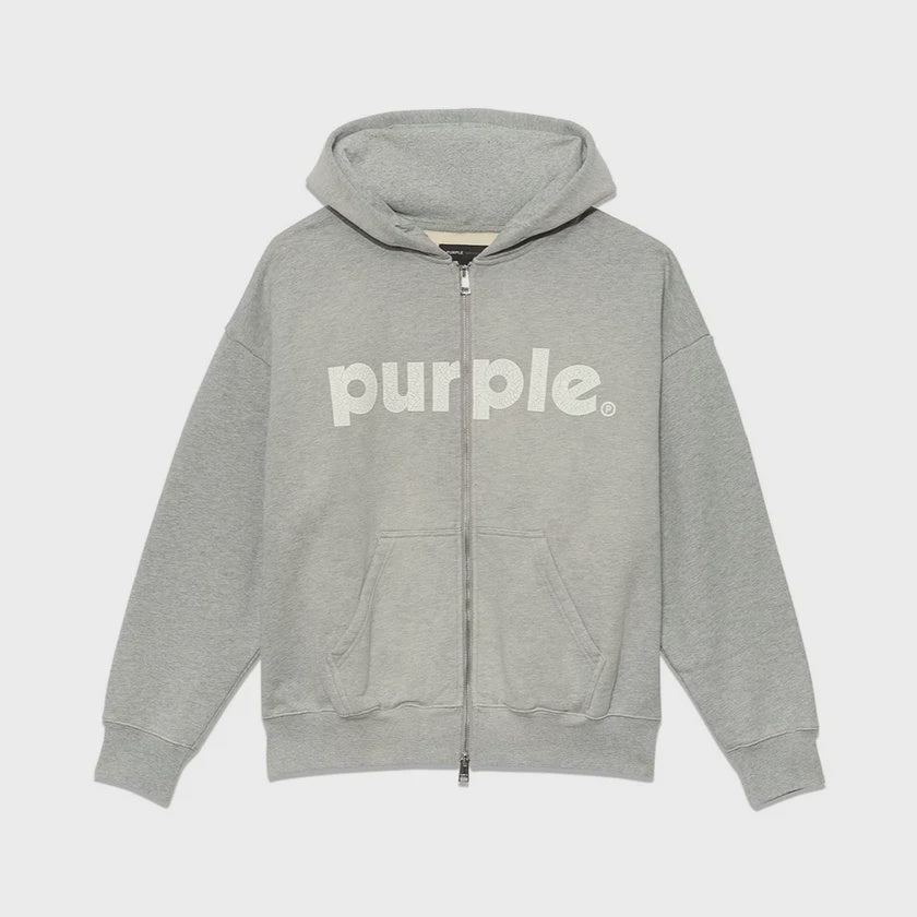 PURP460FHGL124/HWT FLEECE FULL ZIP HOODY