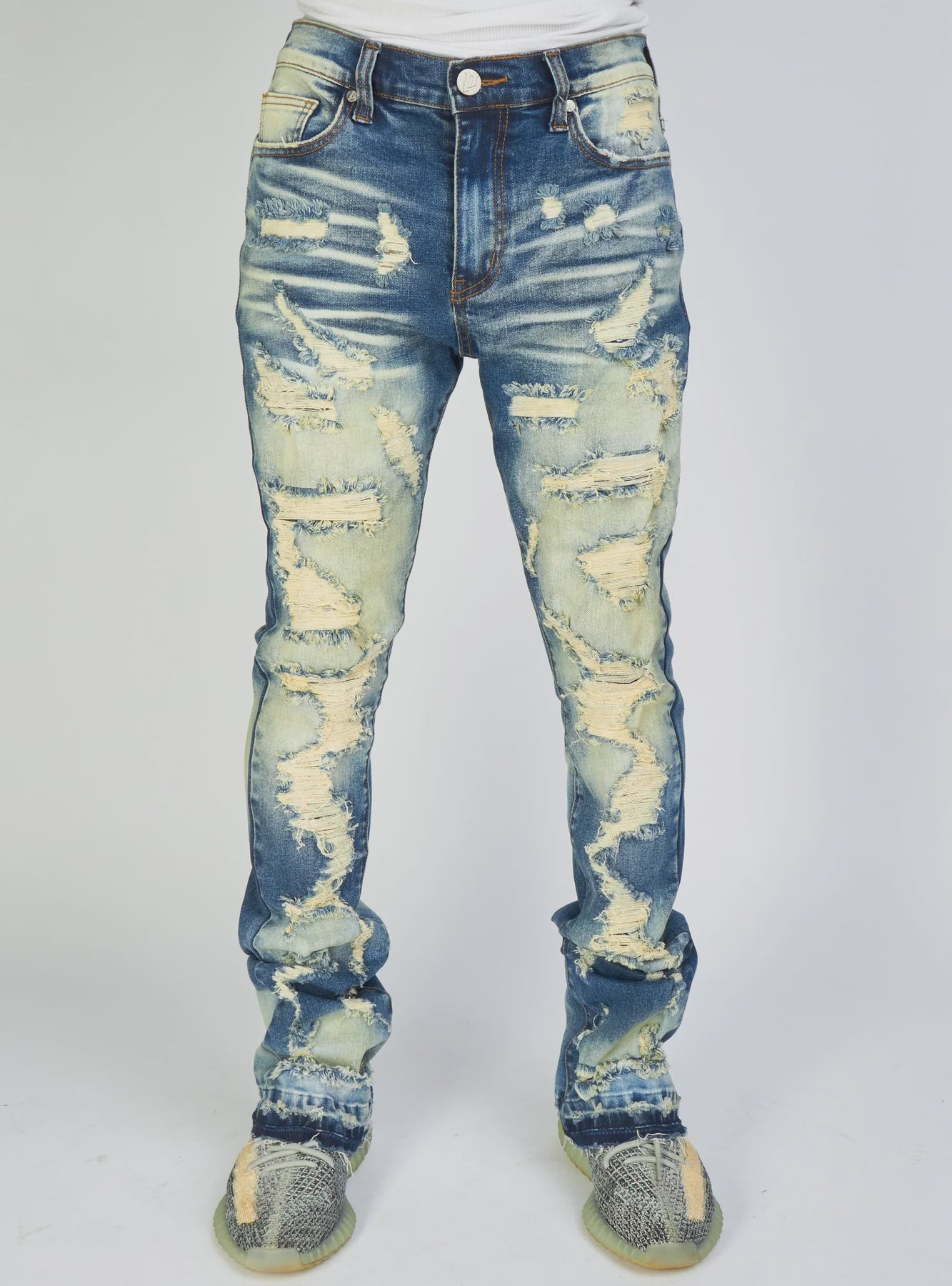 PLTX/MAC510/EMBROIDERED SKINNY STACK JEANS
