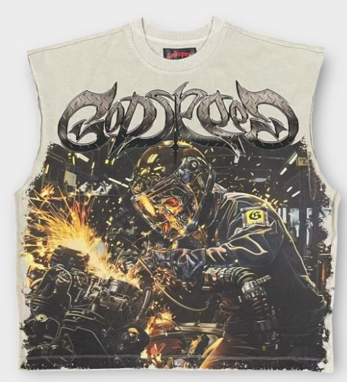 GODSPEED STEEL SHARPENS STEEL SLEEVELESS TEE