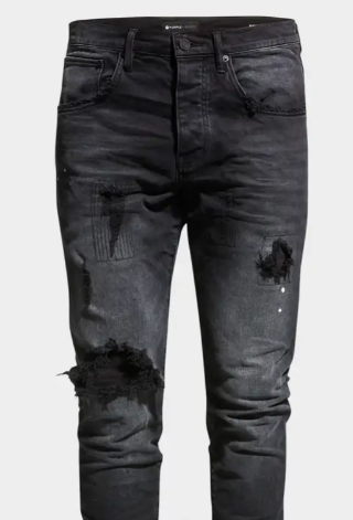 PURP002BLR/ DROP FIT MIDRRISE TAPERED JEANS