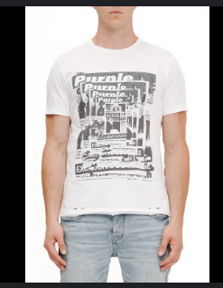 PURP109CBWT225/CLEAN JERSEY SS TEE