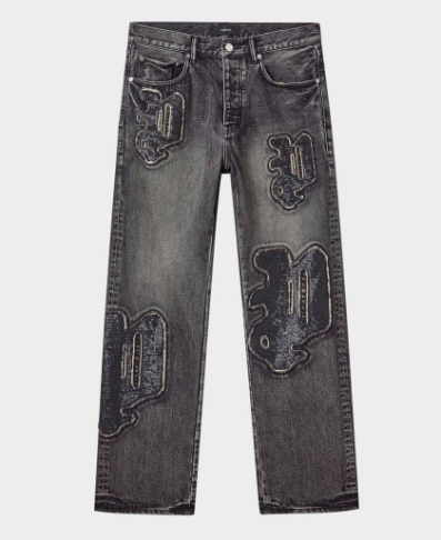 PURP011SQLB425 MONCEAU SEQUIN LOGO JEANS