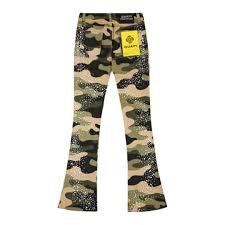 GUAPI Jeans Denim Camo Rhinestone Multi Color Streetwear Concept