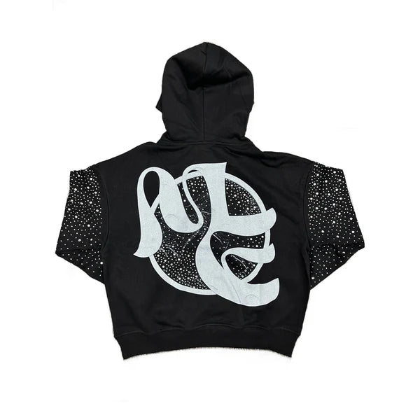 MIXED EMOTIONS Hoodie Vintage Child Graphic Rhinestone