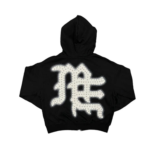 Mixed Emotions Rhinestone ZipUp Hoodie Front