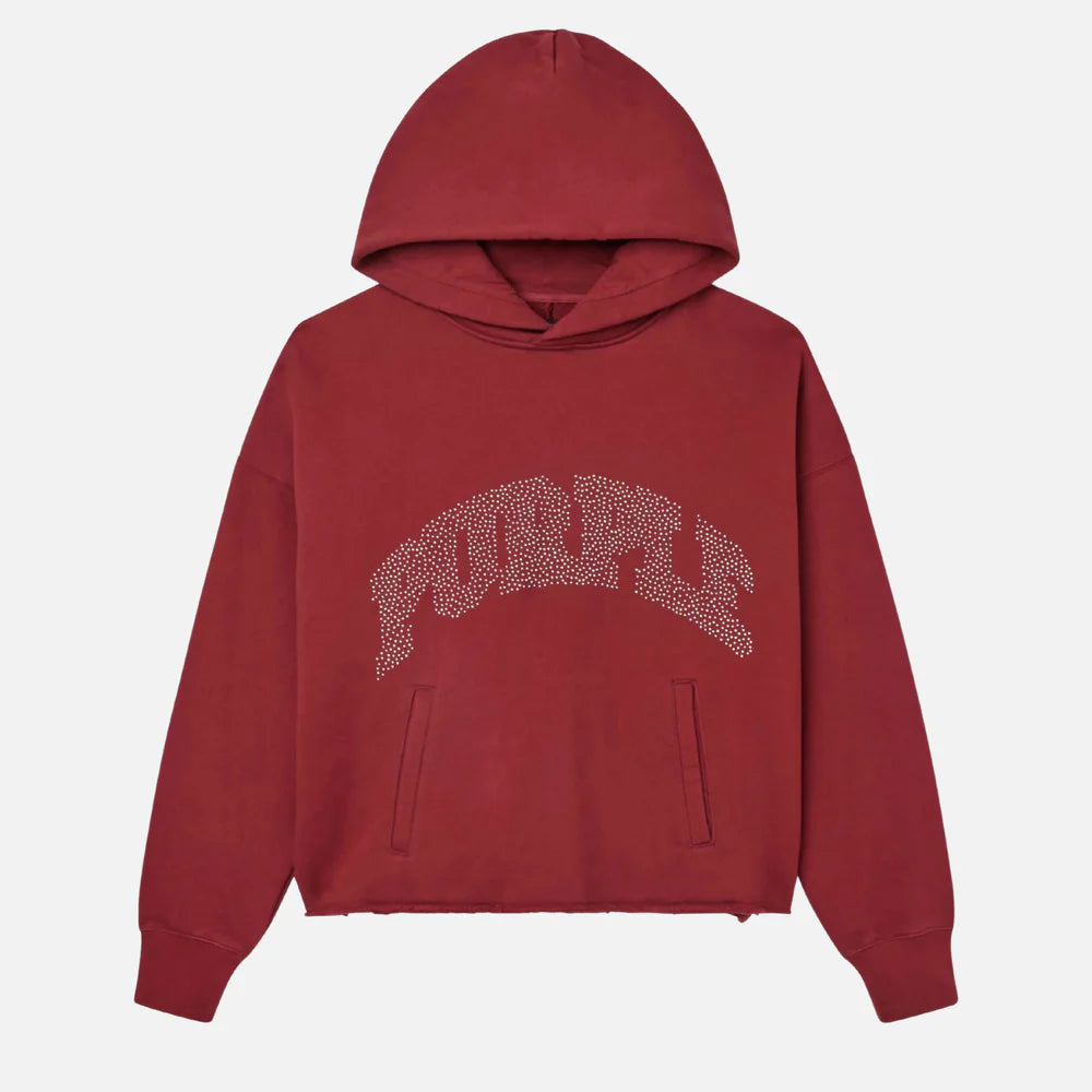 PURPLE Hoodie Rhinestone Logo