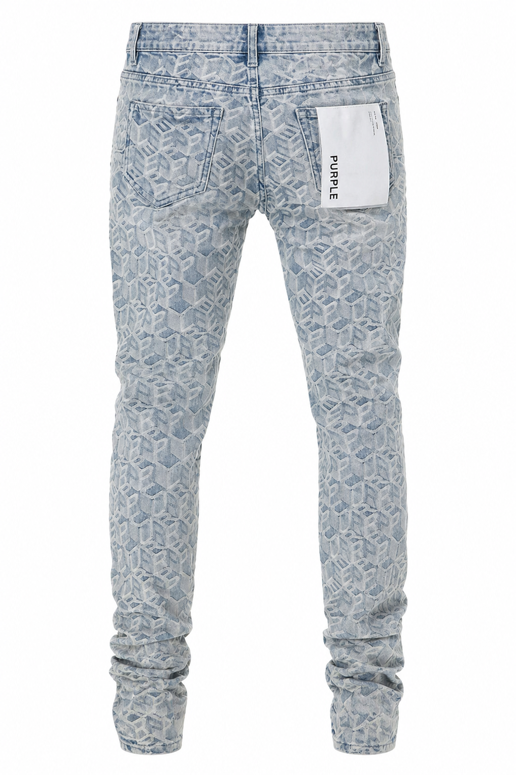 PURPLE Jeans Monogram Distressed Light Wash