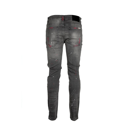 7TH HVN LONDON Jeans Distressed Paint Splatter Slim Fit