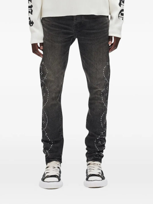 PURPLE Jeans Washed Embellished Pattern