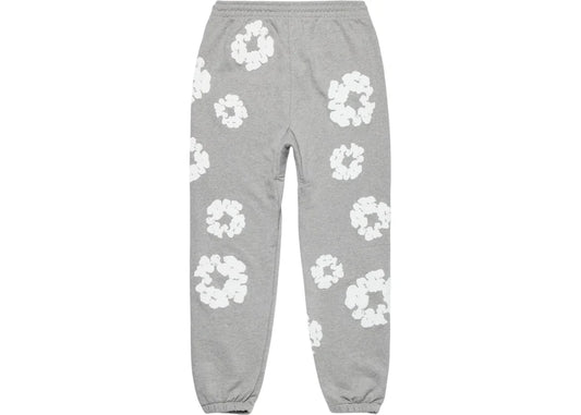 DENIM TEAR Sweatpants Floral Print Washed
