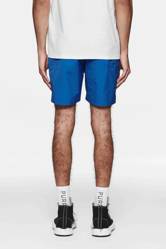 Purple Brand Shorts Cotton Minimal Logo Blue Streetwear Concept