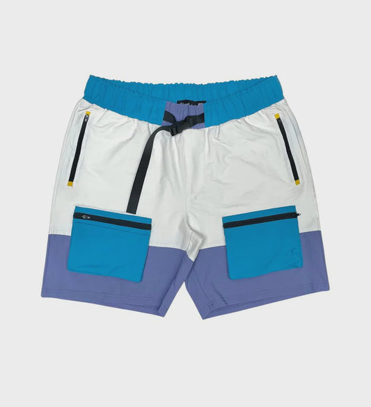 MT176/UTILITY CARGO BLOCK NYLON SHORTS