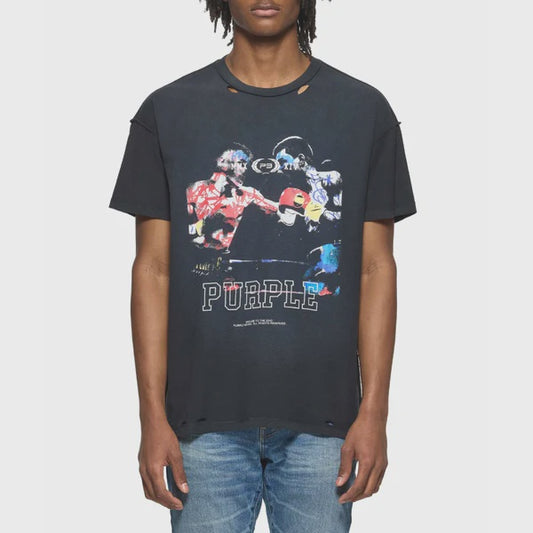 PURP101JFNB324/TEXTURED INSIDE OUT TEE