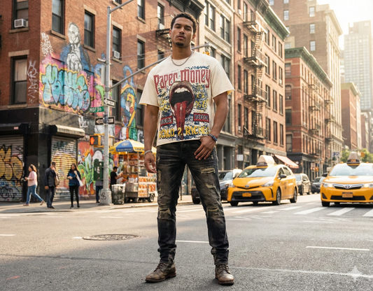 PAPER MONEY FORTUNE RHINS STONE SS TEE