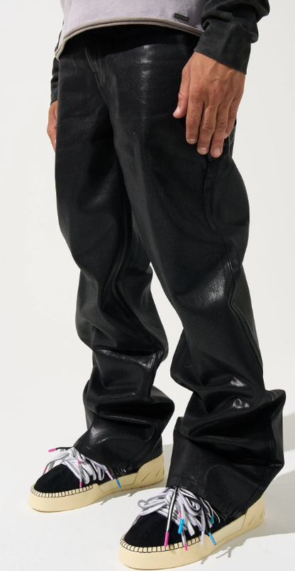 SERENEDE Pants Faux Leather Baggy