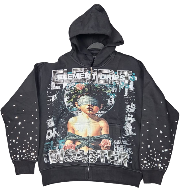 ELEMENT DRIPS Hoodie Graphic Print Studded