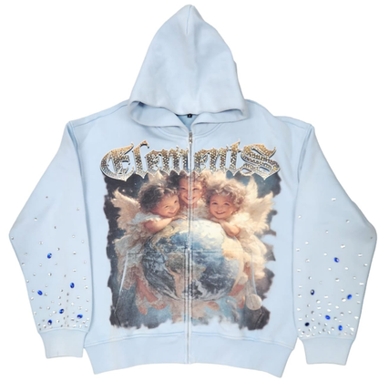 ELEMENT DRIPS Hoodie Angel Graphic Studded