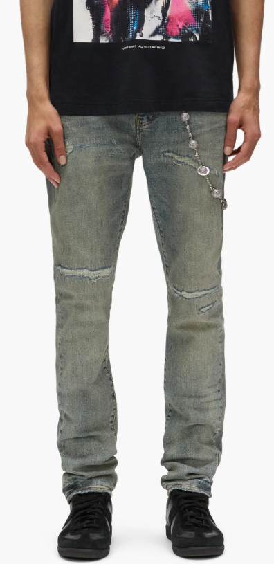 PURPLE Jeans Distressed Faded Wash Slim Fit