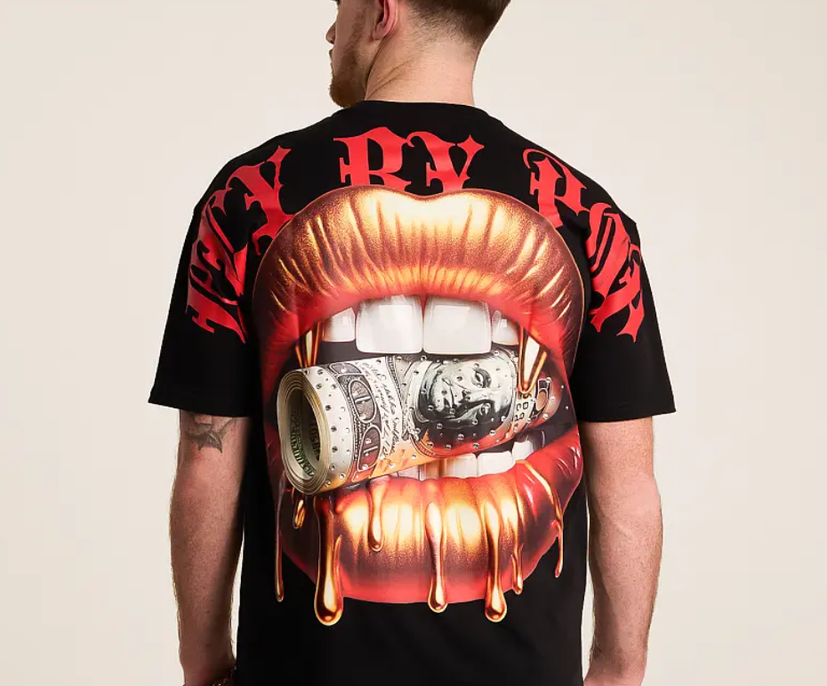 FBP0013 GOLDEN LIPS OVERSIZE SS TEE