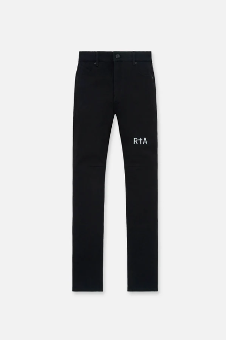 RTA BRYANT SKINNY JEANS CROSS BLACK WHITE CROSS