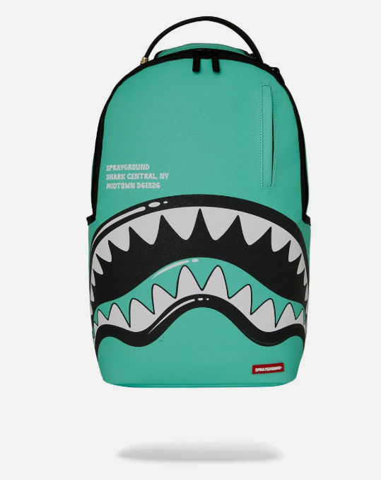 SPRAY GROUND SHARK CENTRAL BUBBLY LIGHT GREEN DLXSV BACKPACK