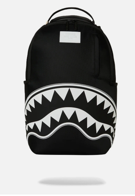 SPRAY GROUND SHARK CENTRAL BLACK AND WHITE DLXS BACKPACK