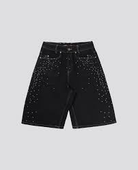 VC842/MULTI COLOR GEM EMBELISHED SHORTS