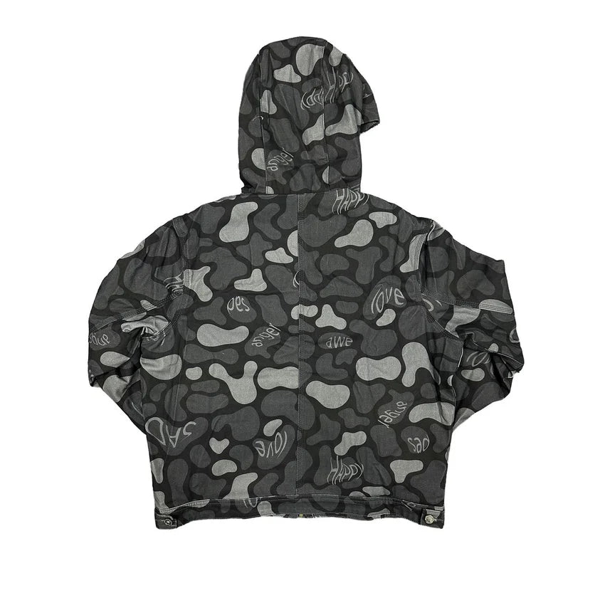 MIXED EMOTIONS Hoodie Camo Graphic ZipUp