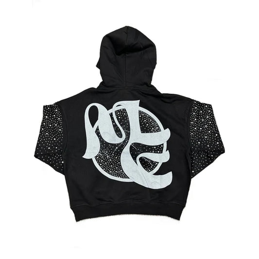 MIXED EMOTIONS Hoodie Vintage Child Graphic Rhinestone