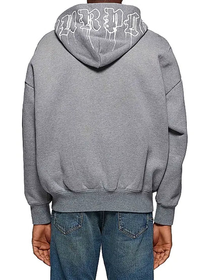 PURPLE Hoodie ZipUp Minimal Logo