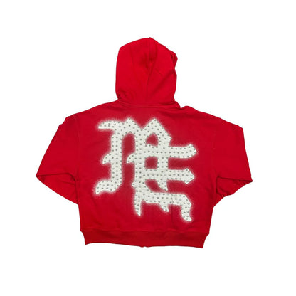 Mixed Emotions Rhinestone ZipUp Hoodie Detail