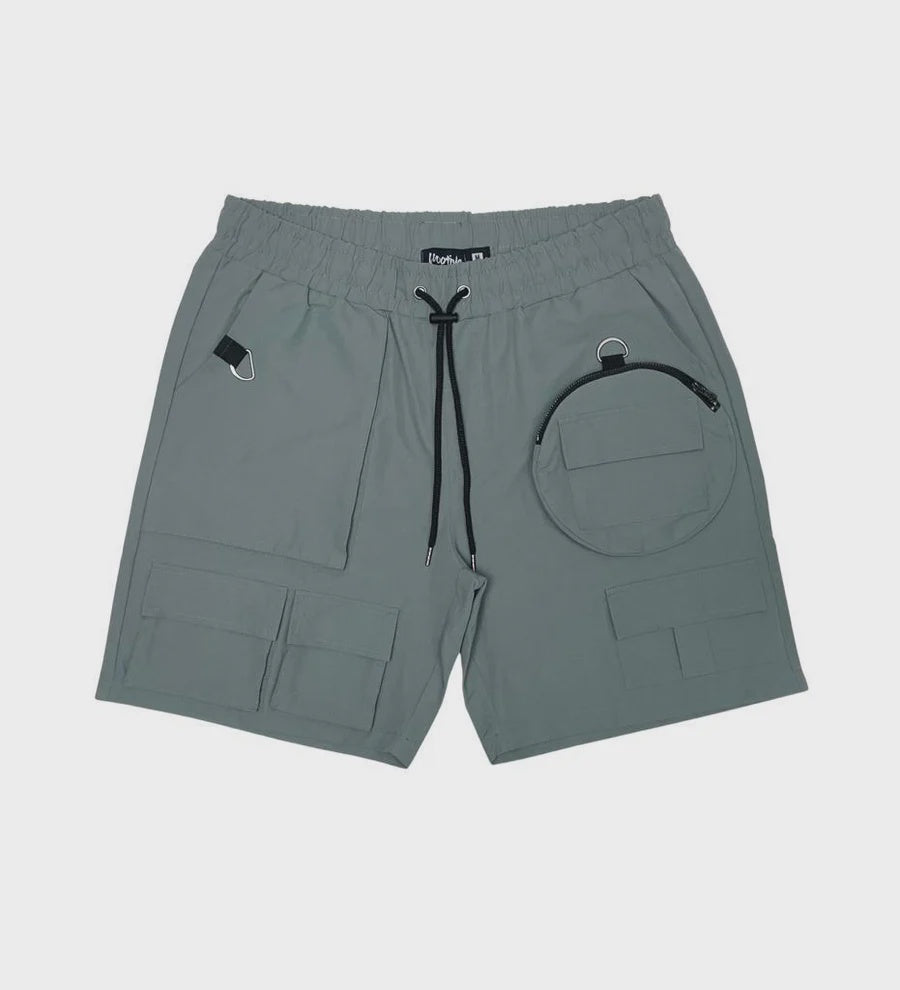 MT195/NYLON SHORTS W/3D POCKETS & ZIPPERS