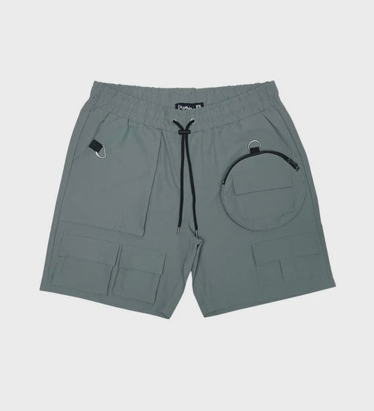 MT195/NYLON SHORTS W/3D POCKETS & ZIPPERS