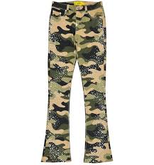 GUAPI Jeans Denim Camo Rhinestone Multi Color Streetwear Concept