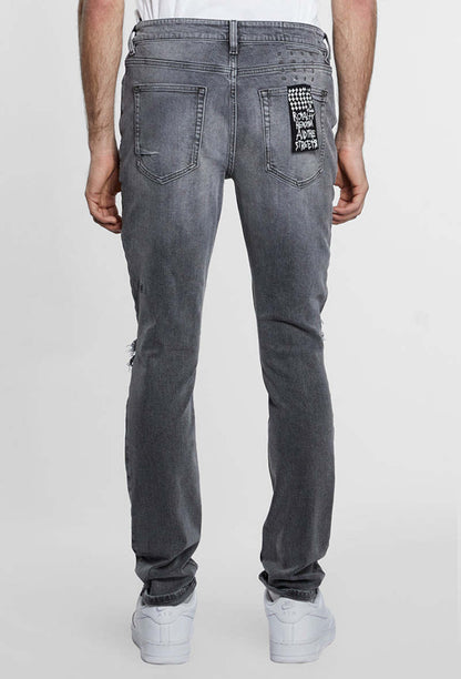 KSUBI Jeans Knee Rip Distressed Slim Fit
