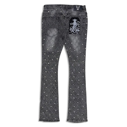 VICIOUS DENIM Jeans Rhinestone Studded