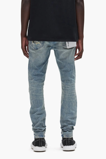 PURPLE Jeans Distressed Repair Patch Light Wash