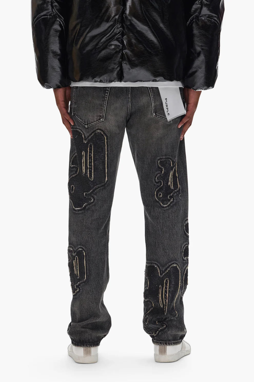 PURPLE Jeans Embroidered Graphic Washed