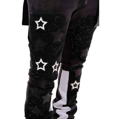 VICIOUS DENIM Jeans Star Graphic Rhinestone