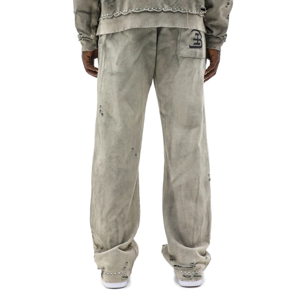 BLACK ISLAND Sweatpants Distressed Vintage Wash