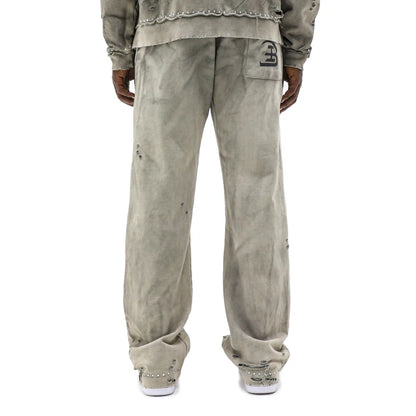 BLACK ISLAND Sweatpants Distressed Vintage Wash