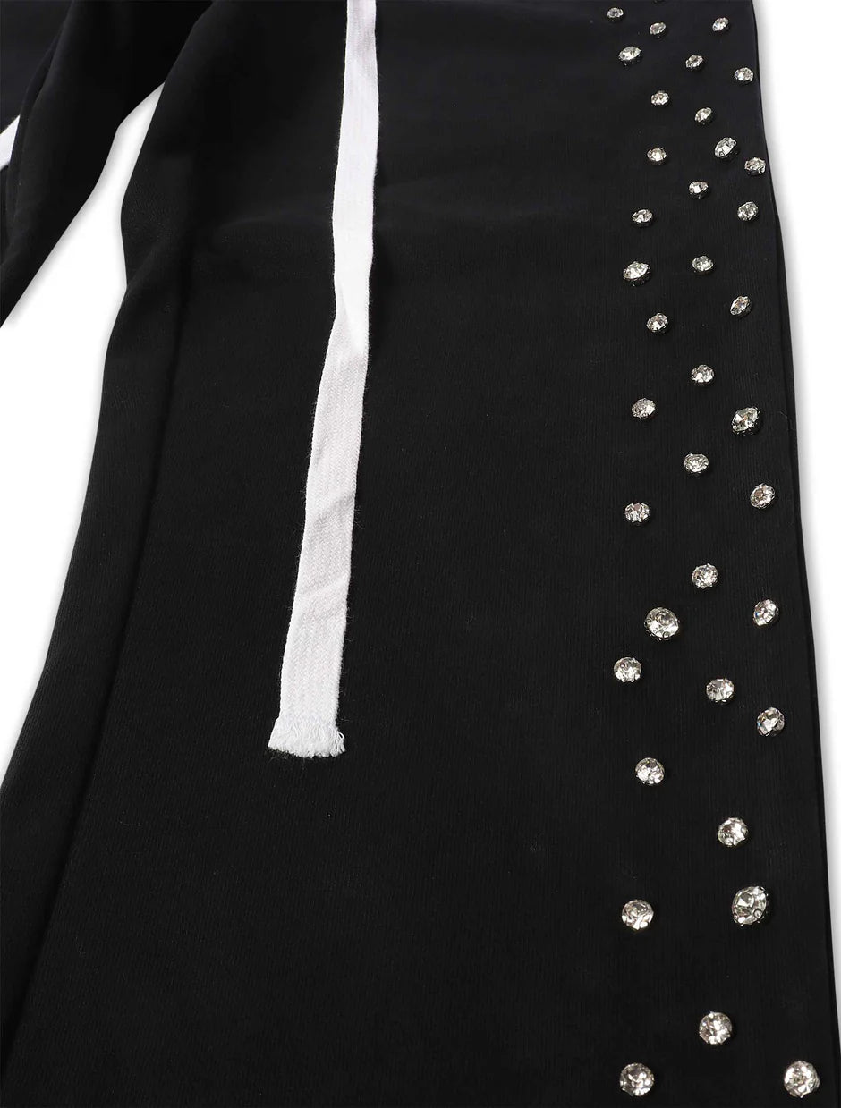 EMBELLISH Joggers Rhinestone Side Detail