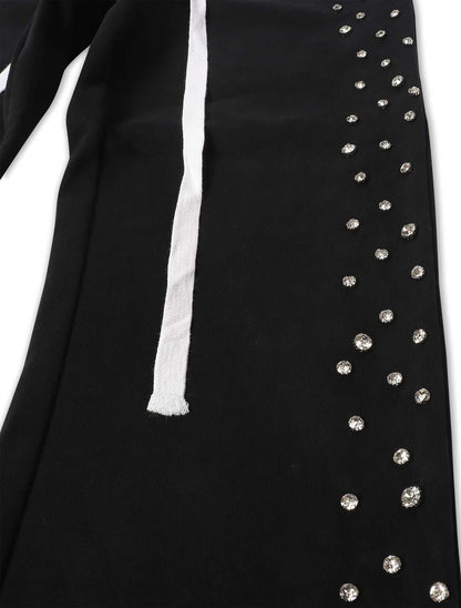 EMBELLISH Joggers Rhinestone Side Detail