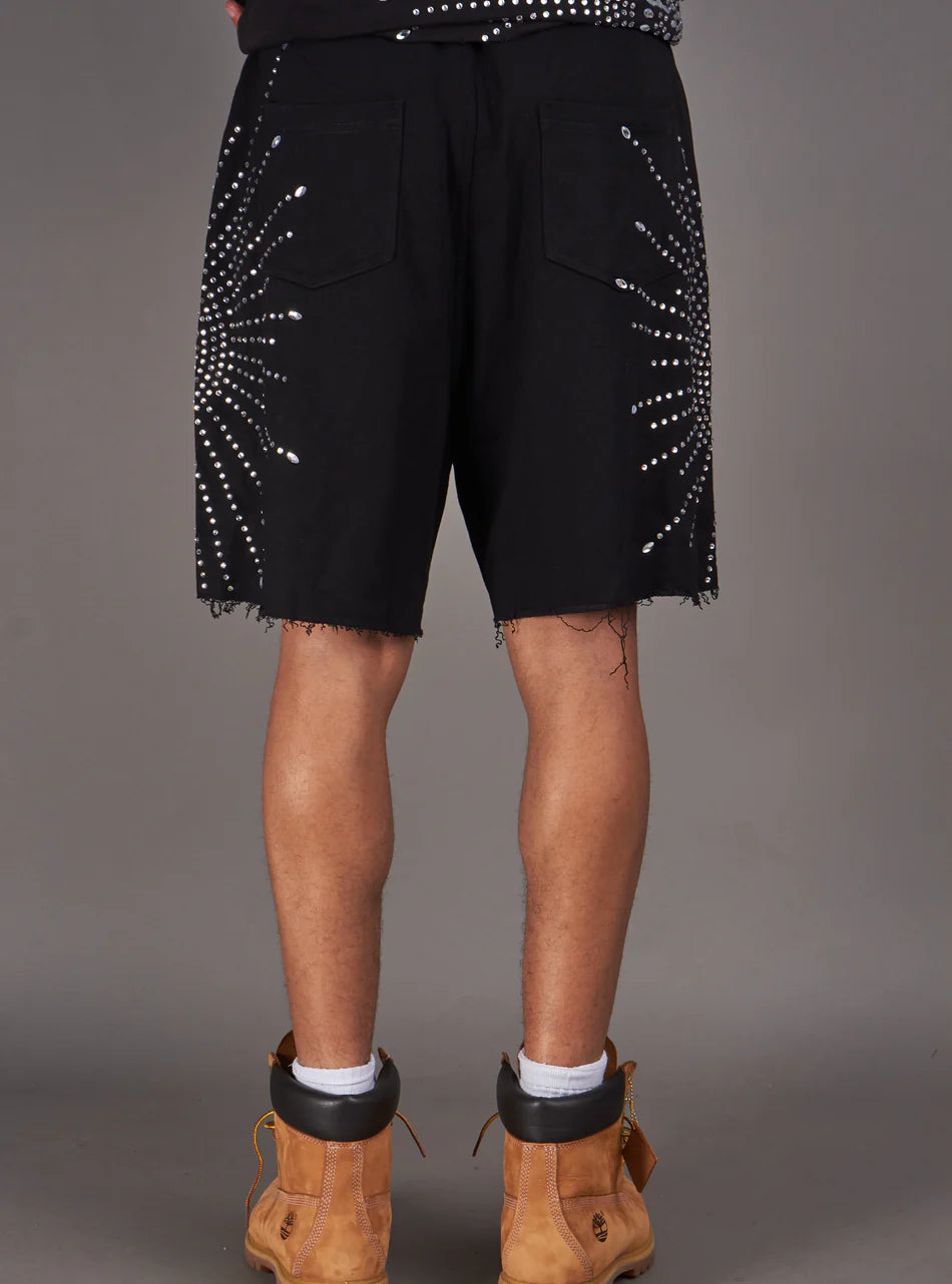 PLTX Shorts Rhinestone Burst