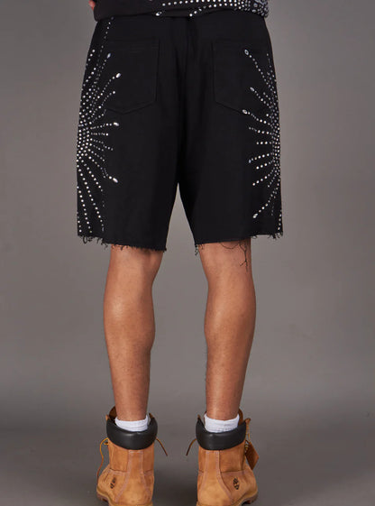 PLTX Shorts Rhinestone Burst